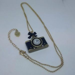 Betsey Johnson Vintage Camera Locket Long Necklace